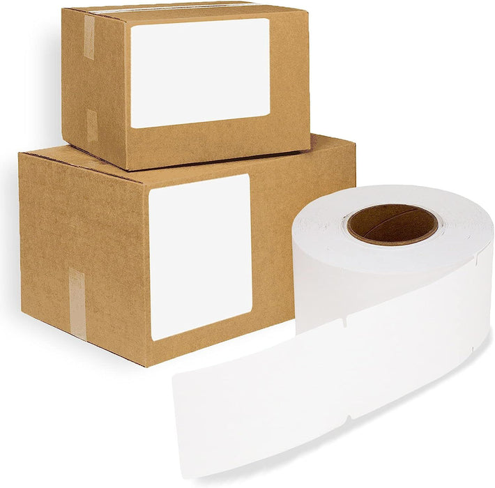 3000 Pack Thermal Transfer Tags 4" x 6.5". Perforated Self-Adhesive Rolls. Mailing Postage. Printing Paper. Blank for Shipping; Barcoding. Compatible with Desktop and Industrial Printers.
