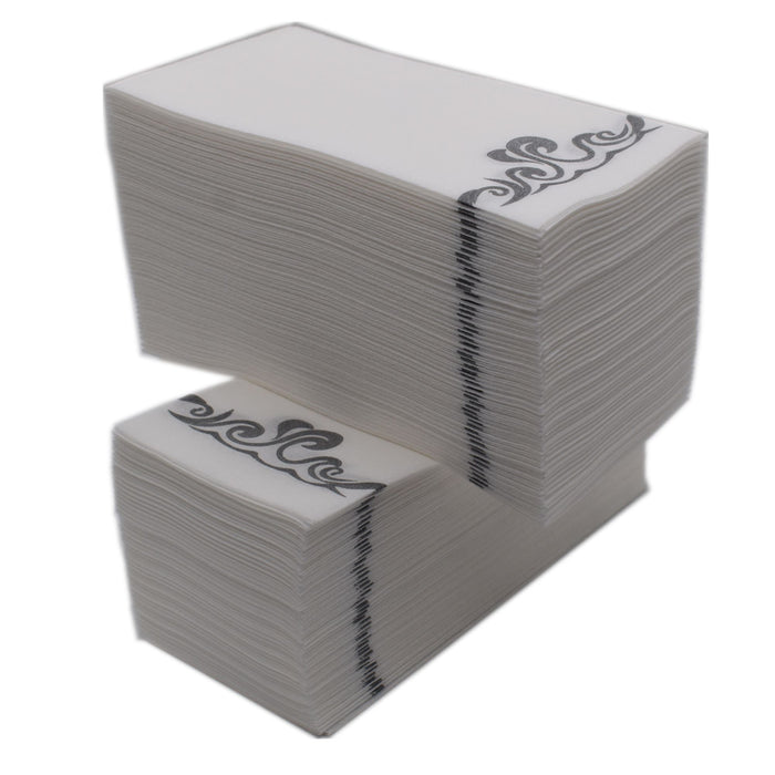 [100 Pack] Disposable Guest Towels Linen-Feel Paper Hand Towels;  Decorative Bathroom Hand Napkins for Kitchen; Weddings;  Dinners or Parties(Shipment From FBA)