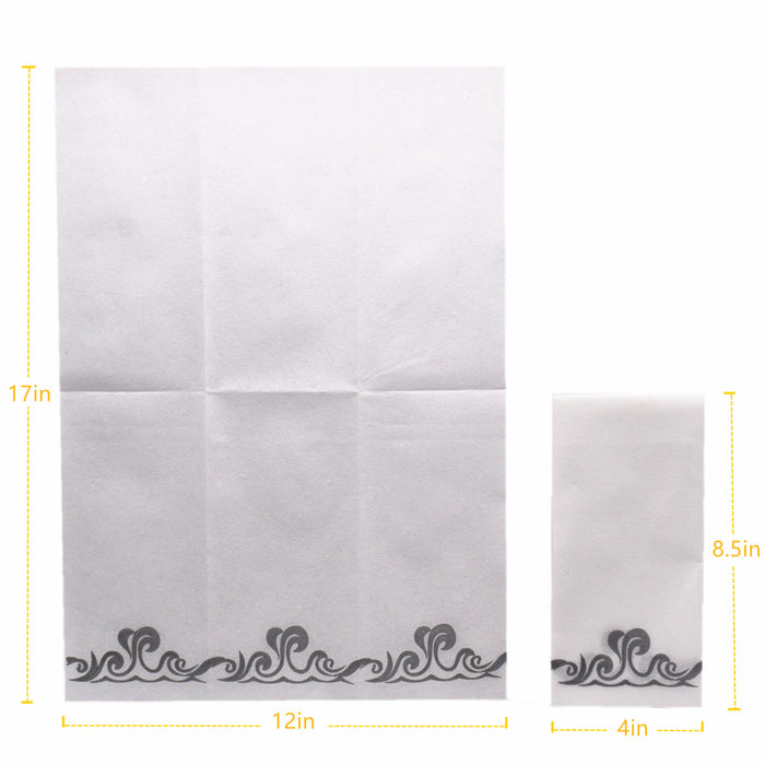[100 Pack] Disposable Guest Towels Linen-Feel Paper Hand Towels;  Decorative Bathroom Hand Napkins for Kitchen; Weddings;  Dinners or Parties(Shipment From FBA)