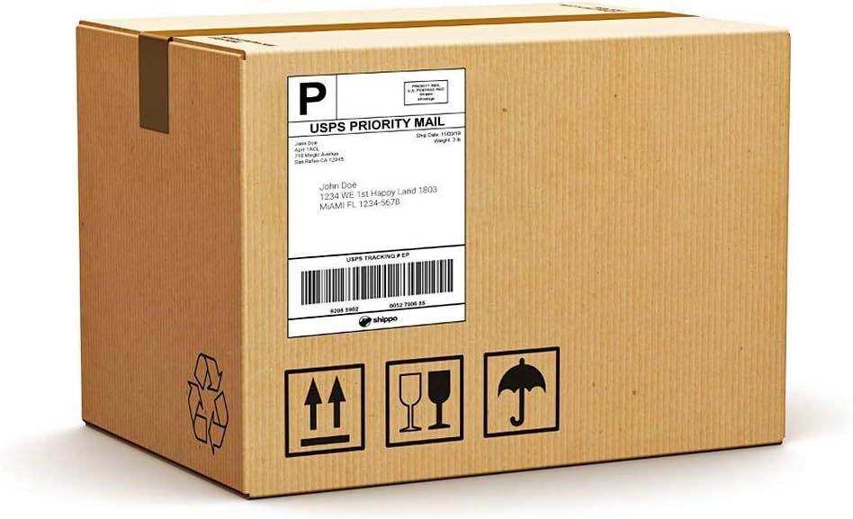 3000 Pack Thermal Transfer Tags 4" x 6.5". Perforated Self-Adhesive Rolls. Mailing Postage. Printing Paper. Blank for Shipping; Barcoding. Compatible with Desktop and Industrial Printers.