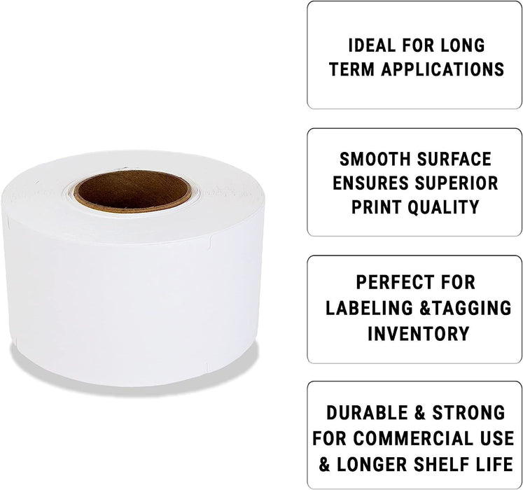 3000 Pack Thermal Transfer Tags 4" x 6.5". Perforated Self-Adhesive Rolls. Mailing Postage. Printing Paper. Blank for Shipping; Barcoding. Compatible with Desktop and Industrial Printers.
