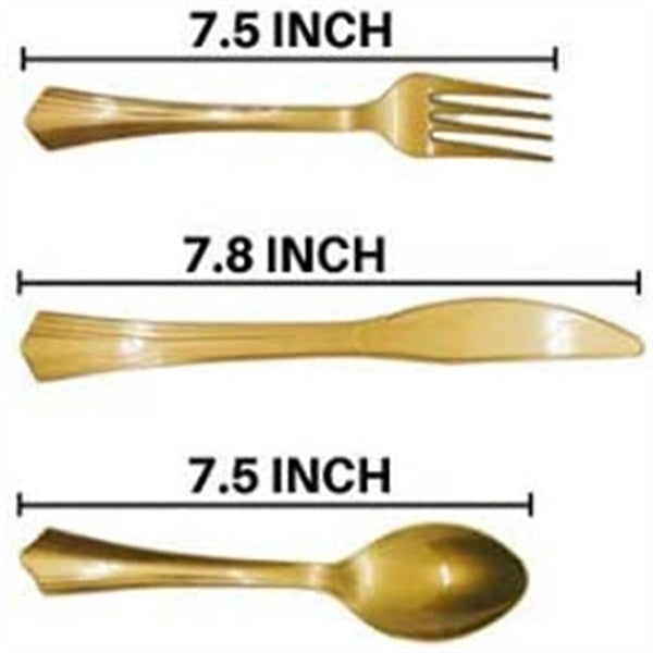 112PCS Bronzing Gold Happy Birthday Paper Plates Party Supplies Pack Disposable Tableware Set for Kids Serves 16 Guests Include Plates; Cups; Napkins; Forks; Knives; Spoons