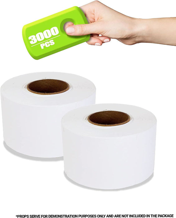 3000 Pack Thermal Transfer Tags 4" x 6.5". Perforated Self-Adhesive Rolls. Mailing Postage. Printing Paper. Blank for Shipping; Barcoding. Compatible with Desktop and Industrial Printers.